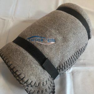 NWOT RCC Koozie Gray Fleece Blanket Throw with Carry Strap 52" x 70" #F47